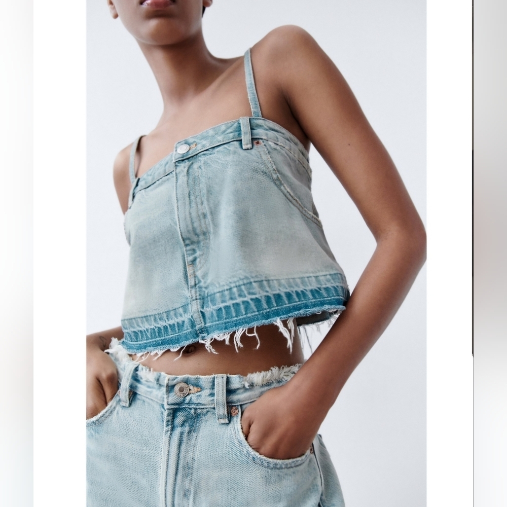 Zara Denim Crop Top